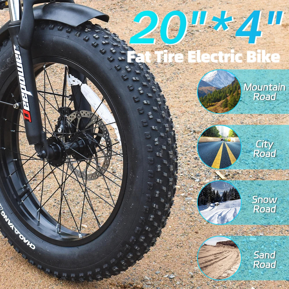 Electric Bicycle 20Inch Fat Tire - Boundless Selections