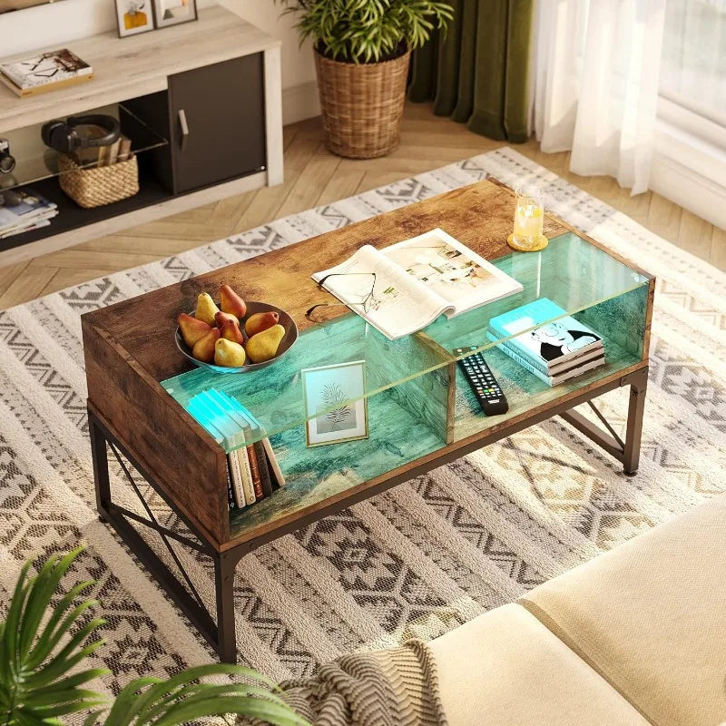 Modern LED Light Up Coffee Table - Boundless Selections