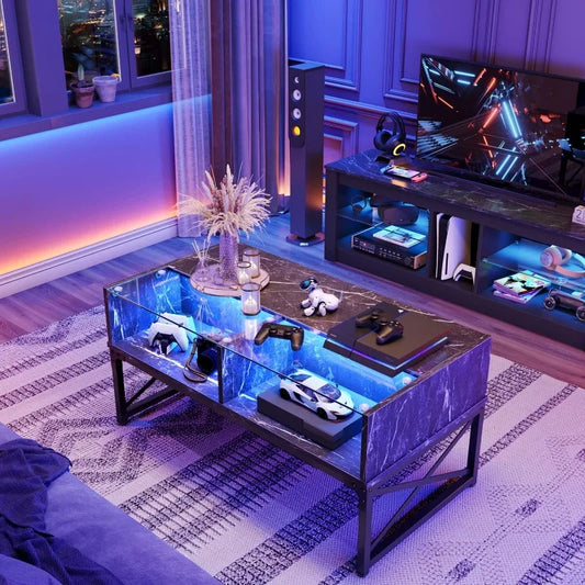 Modern LED Light Up Coffee Table - Boundless Selections