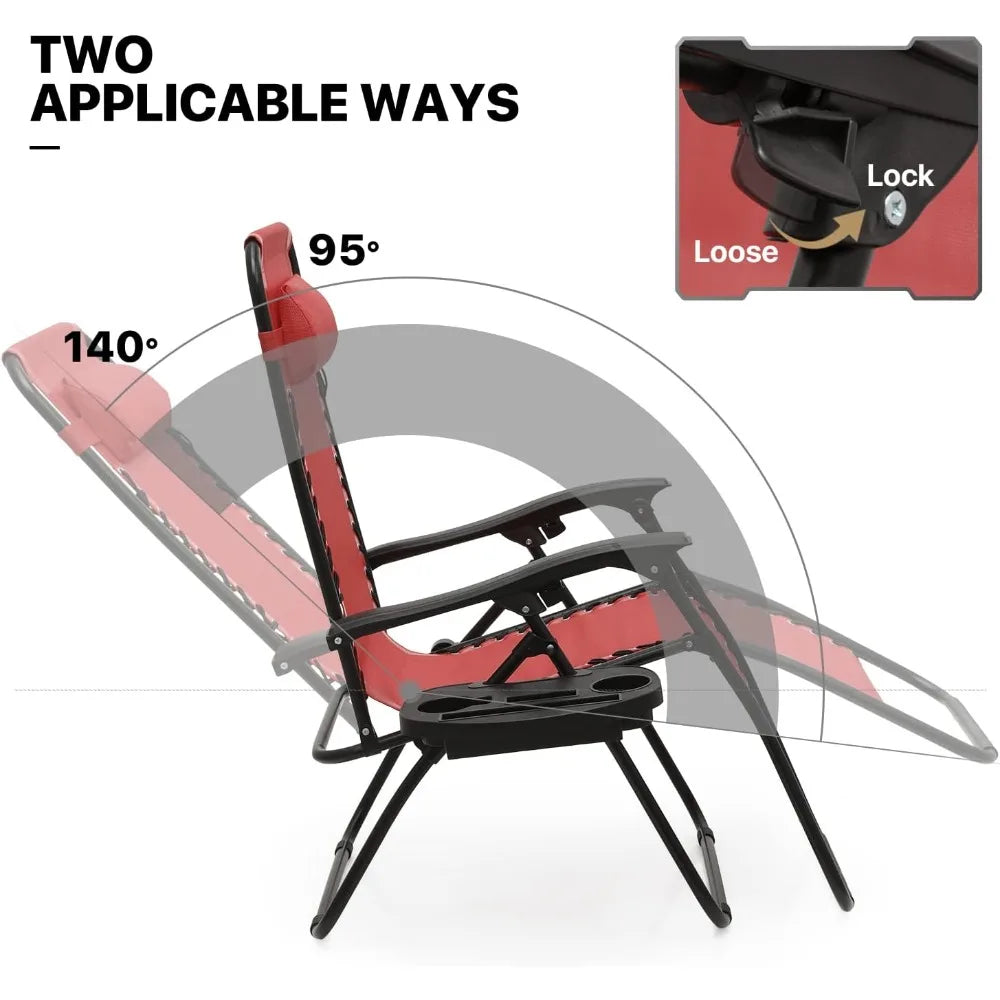 Folding Beach Lounge Chair 2-Pack - Boundless Selections