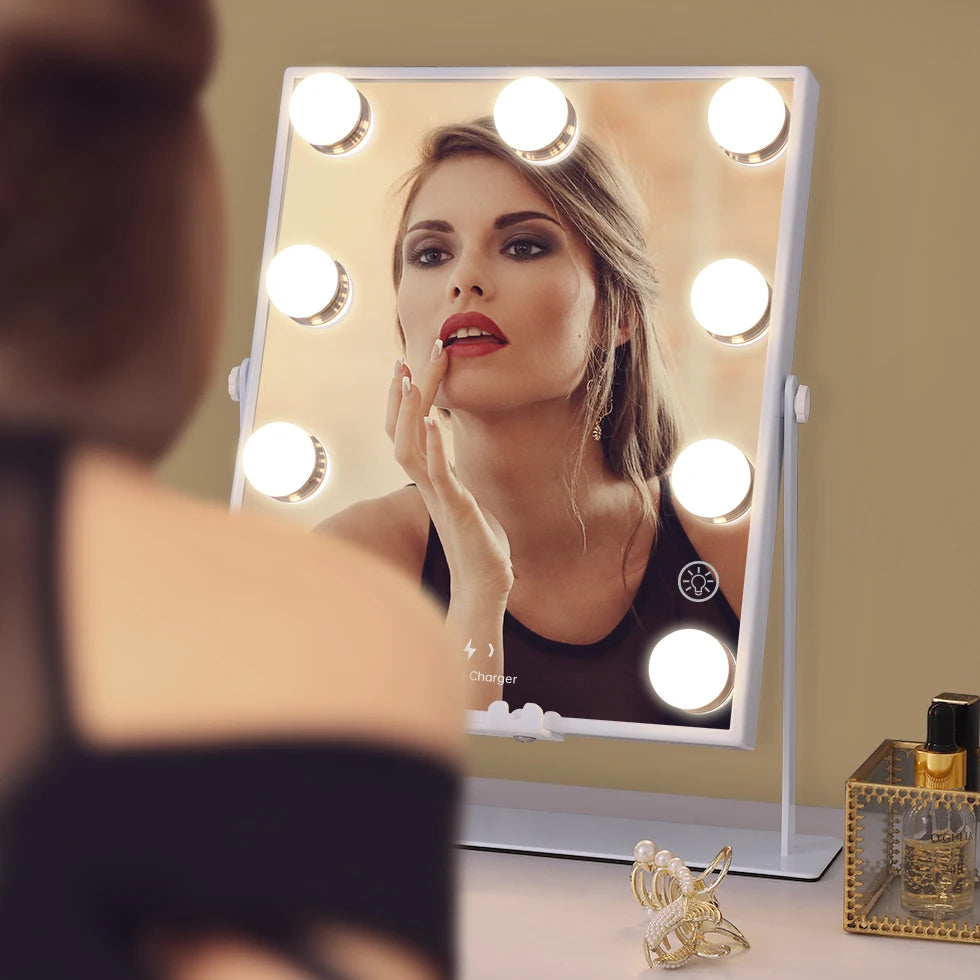 Lighted Vanity Mirror with Bluetooth and Wireless Charging - Boundless Selections