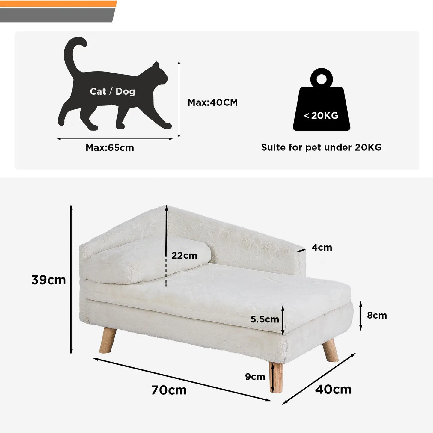 Elevated Pet Bed Solid Wood Leg - Boundless Selections