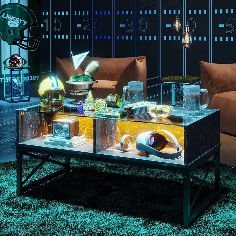 Modern LED Light Up Coffee Table - Boundless Selections