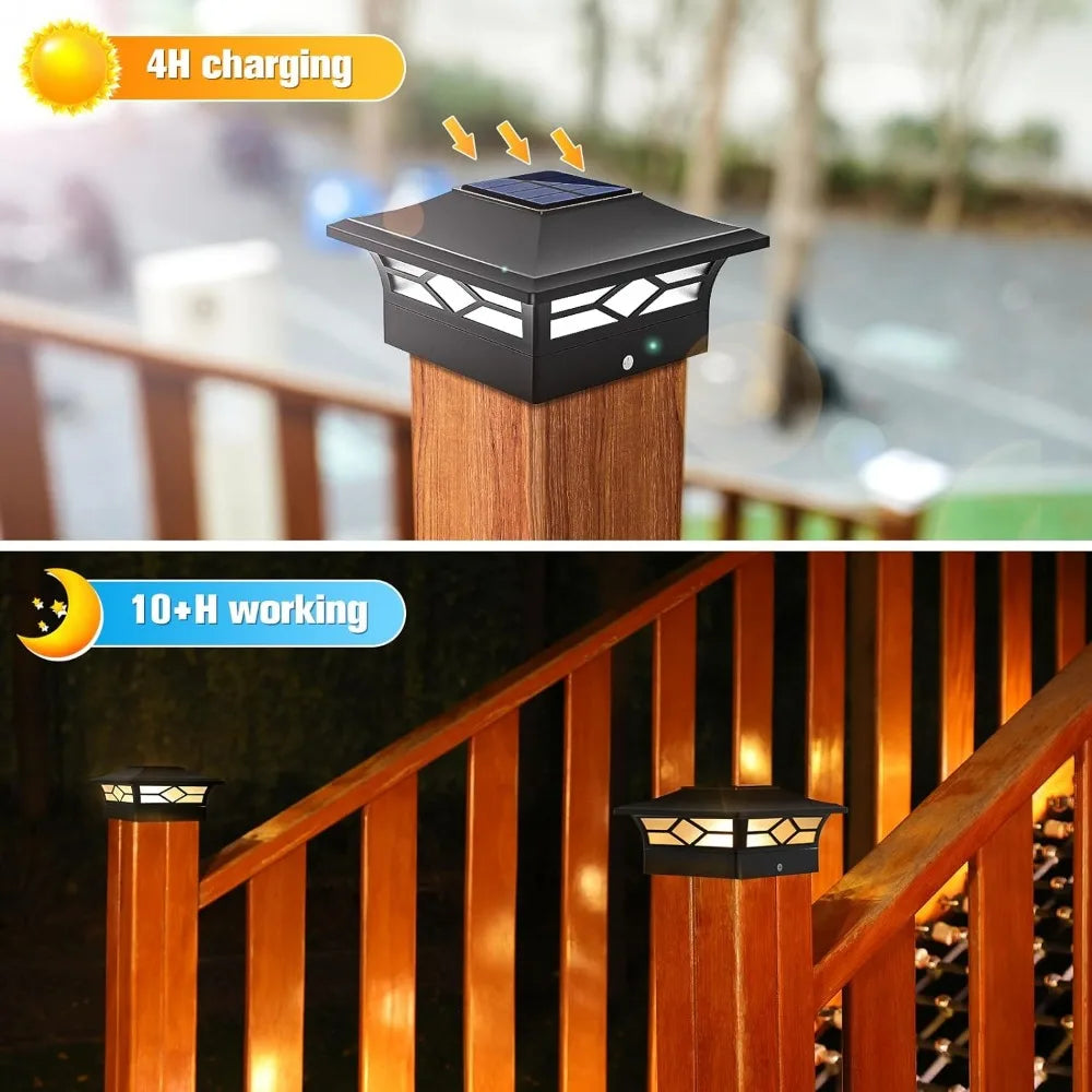 Outdoor Solar Post Lamp 12 Pack - Boundless Selections